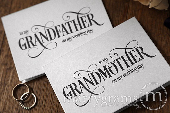 To My Family grandmother and grandfather Wedding Day Card Enchanting Style