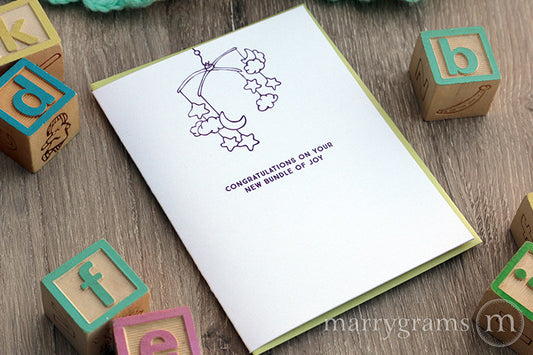 Congratulations on your new bundle of joy - baby mobile card