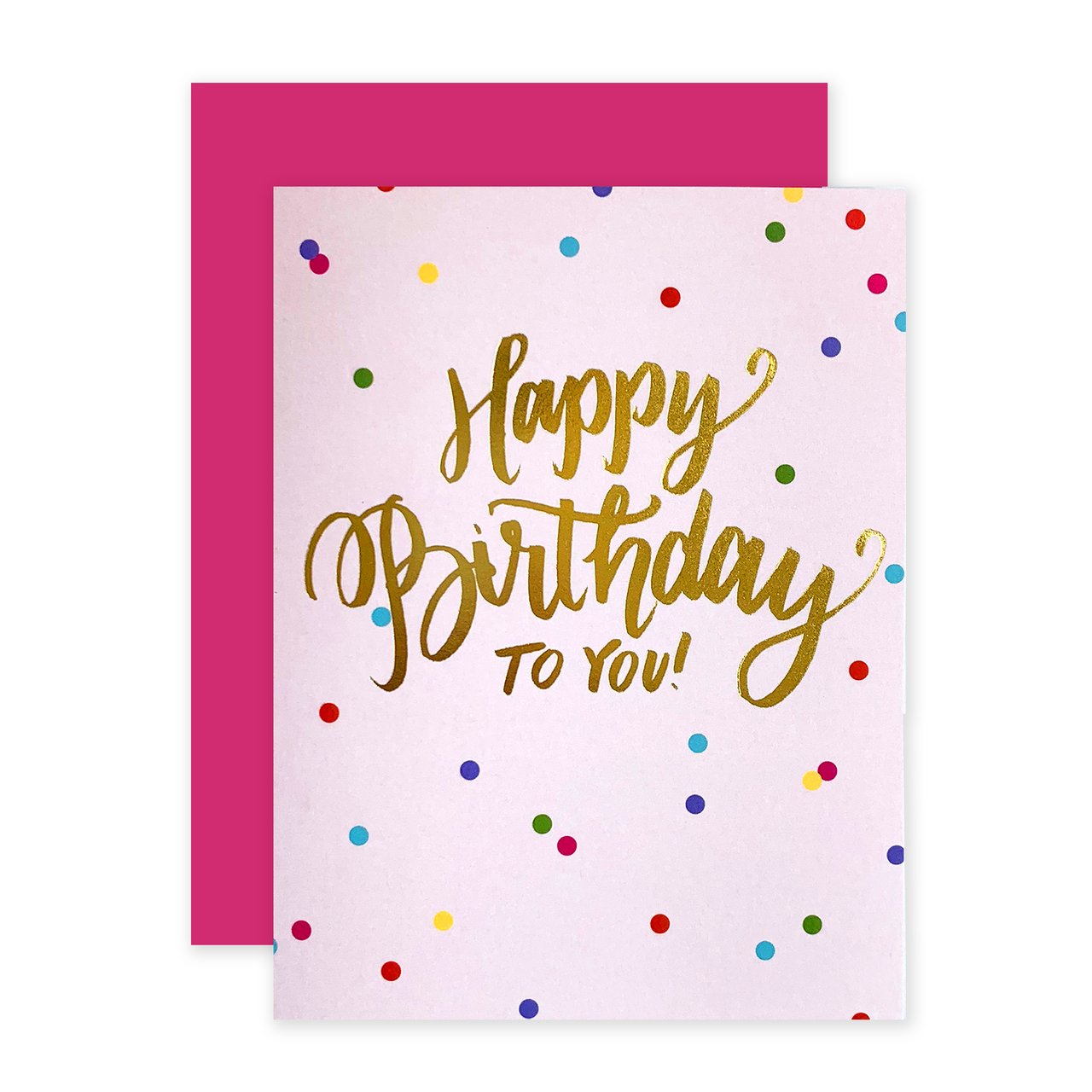 Happy Birthday To You Confetti Dots Card