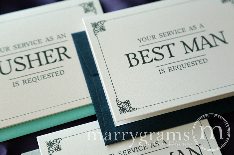 Your Service Is Requested Be My Groomsman Note Card