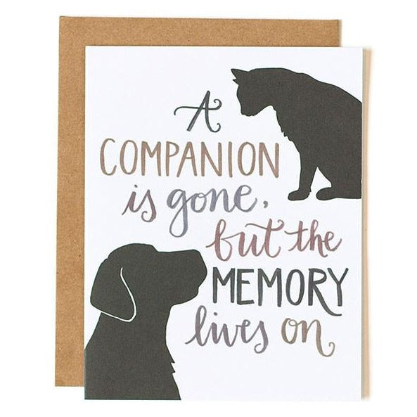 A Companion is Gone but the memory lives on Pet Sympathy Card