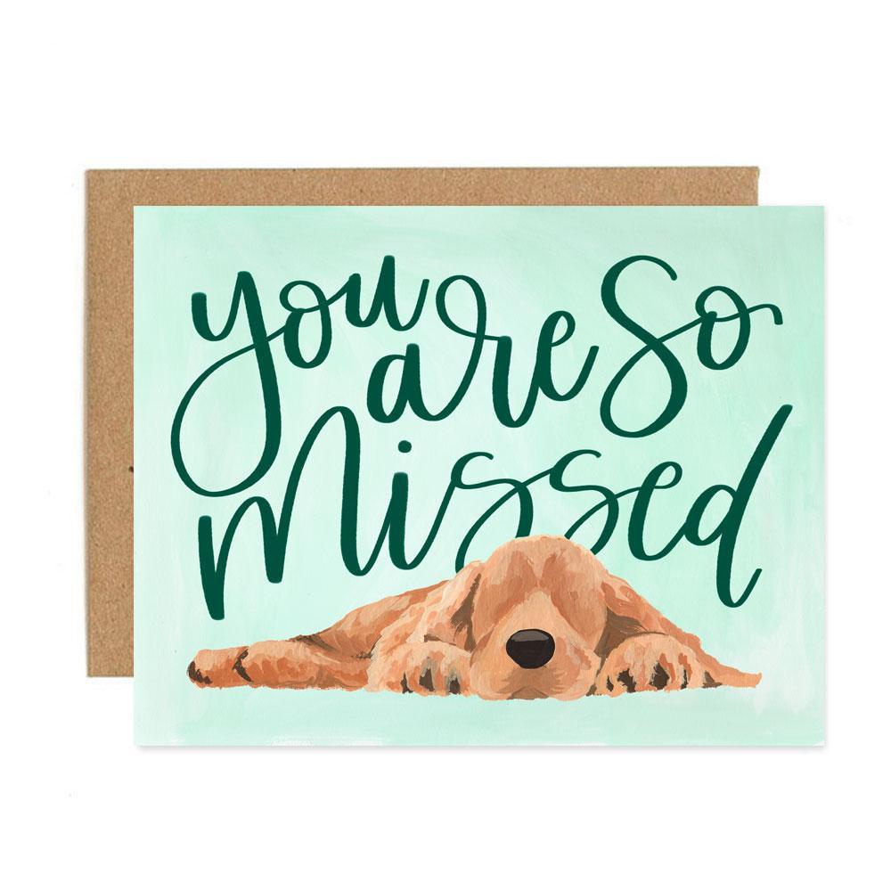 You are So Missed Spaniel Card
