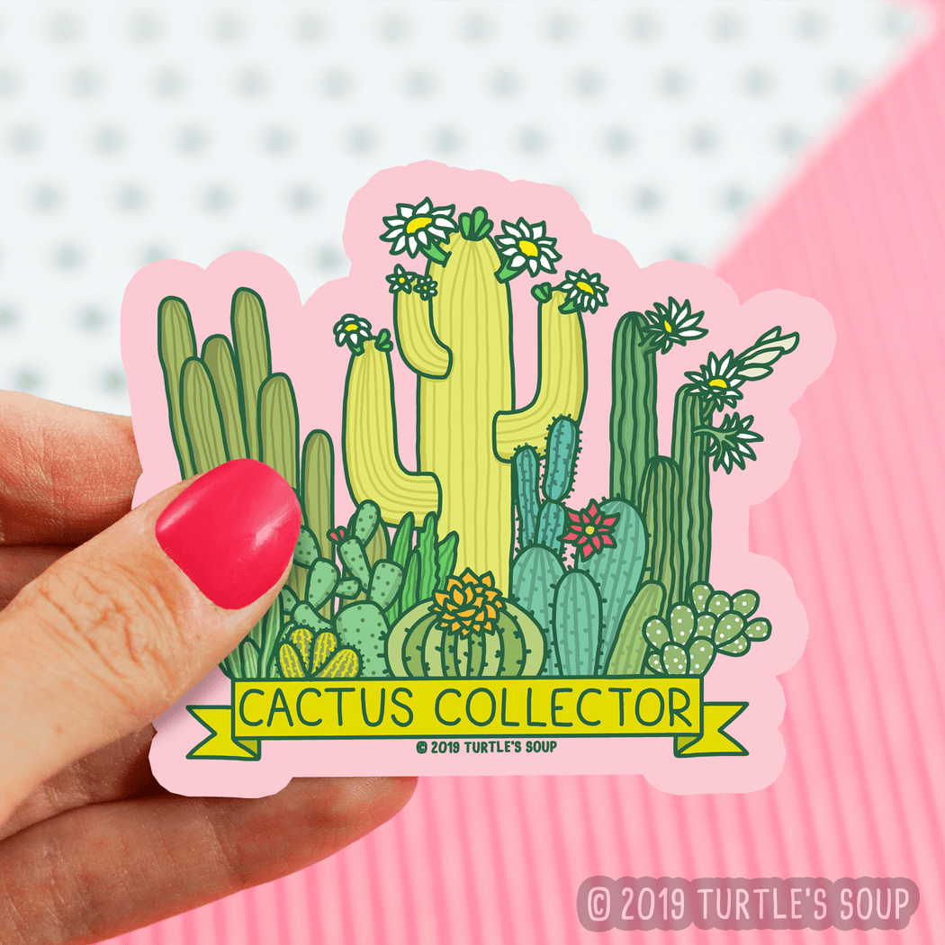 Cactus Collector Vinyl Sticker
