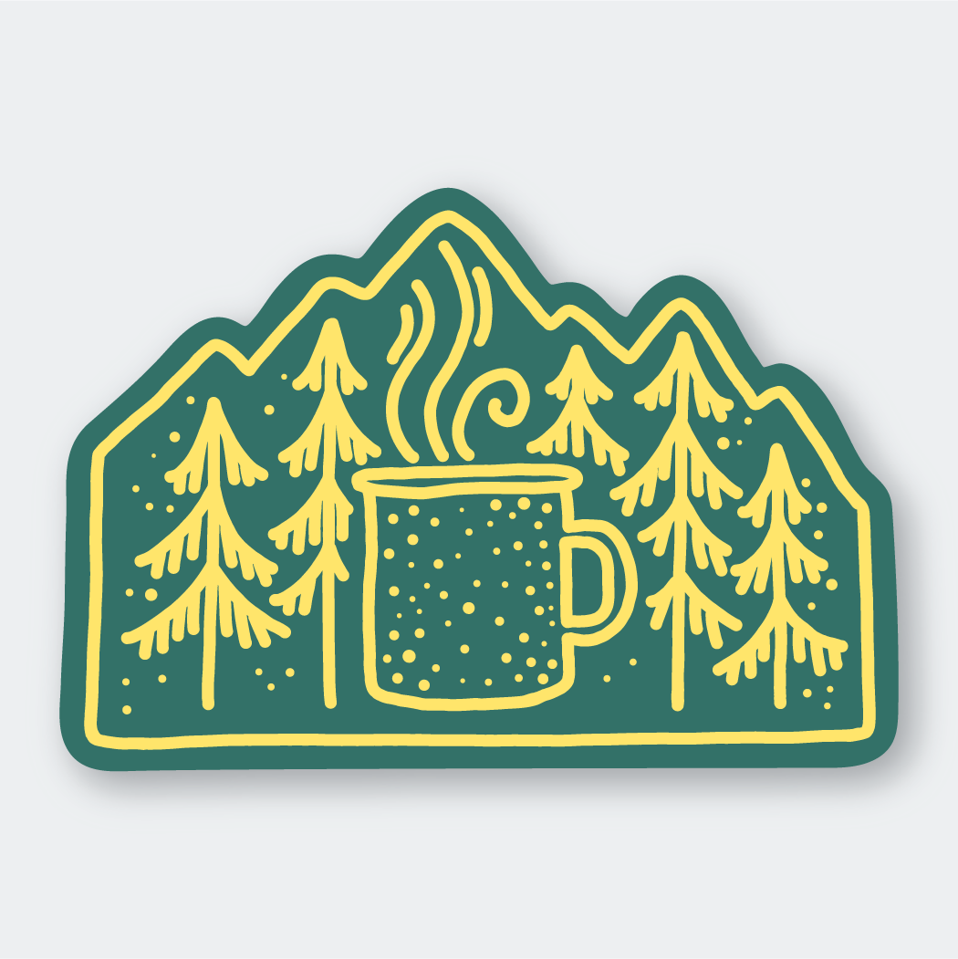 Camper Coffee Vinyl Sticker