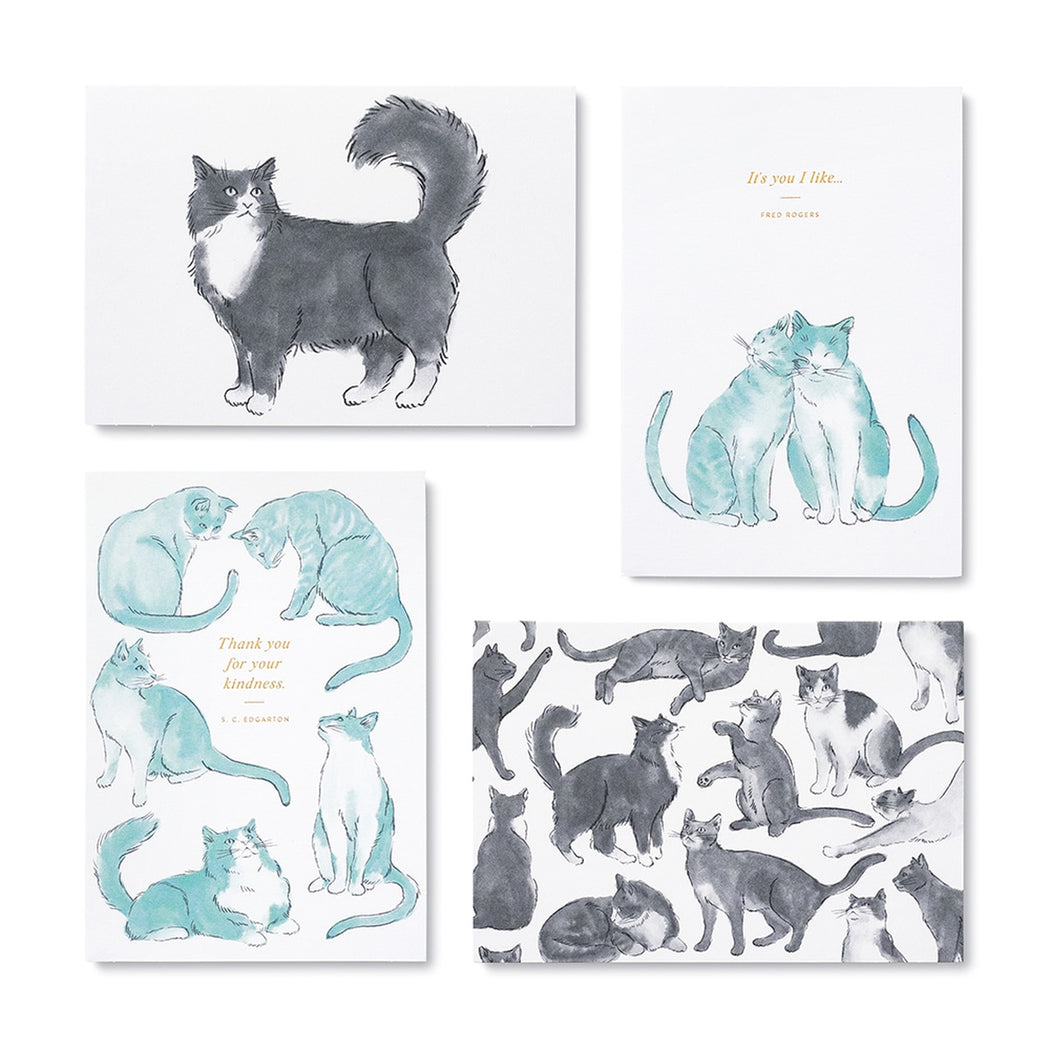 Cat Themed Note Cards Box