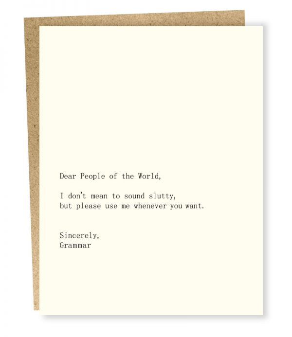 SP #259: People of the World Grammar Card