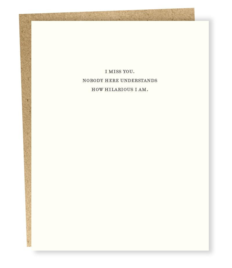 SP #821: I Miss You Hilarious Card