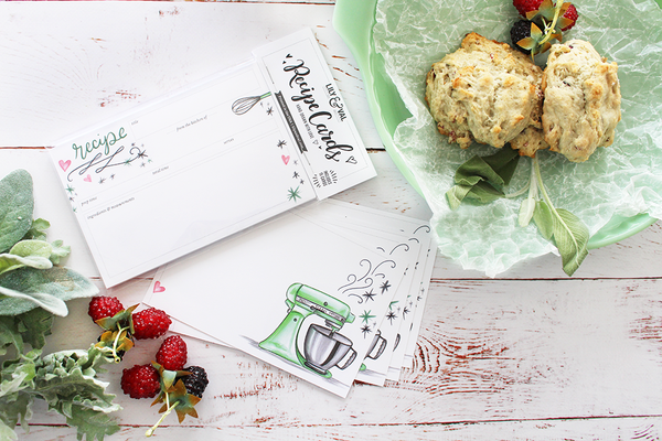 Recipe Card Pack - Green Mixer