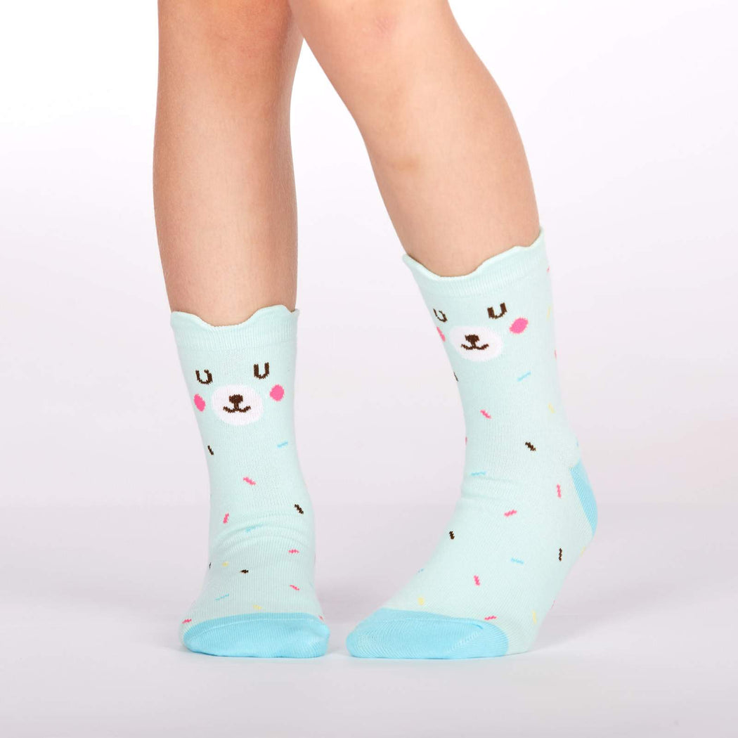 Bearly Sprinkled Junior's Crew Socks