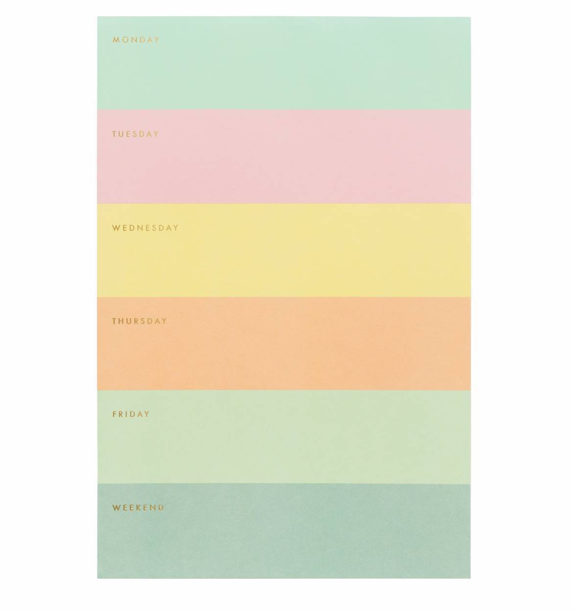 Color Block Weekly Memo Notepad rainbow