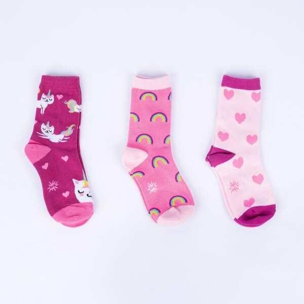 Look at Meow Junior's Crew Pack of Socks