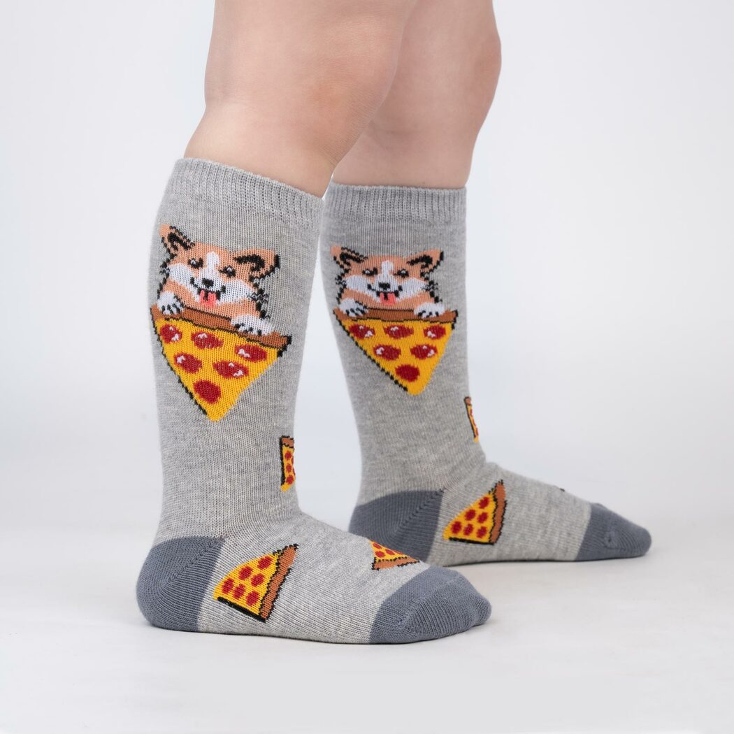 Kids Best Food Corgi Toddler Knee Socks