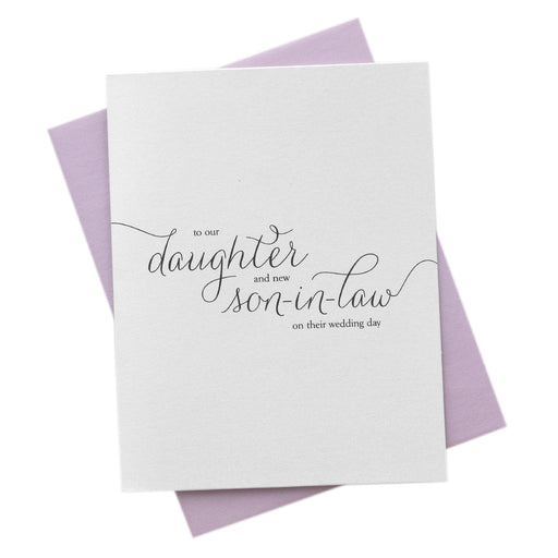To Our Daughter & New Son-in-Law Wedding Day Card