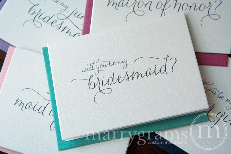 Will You Be My Bridesmaid Proposal Card Thin Style