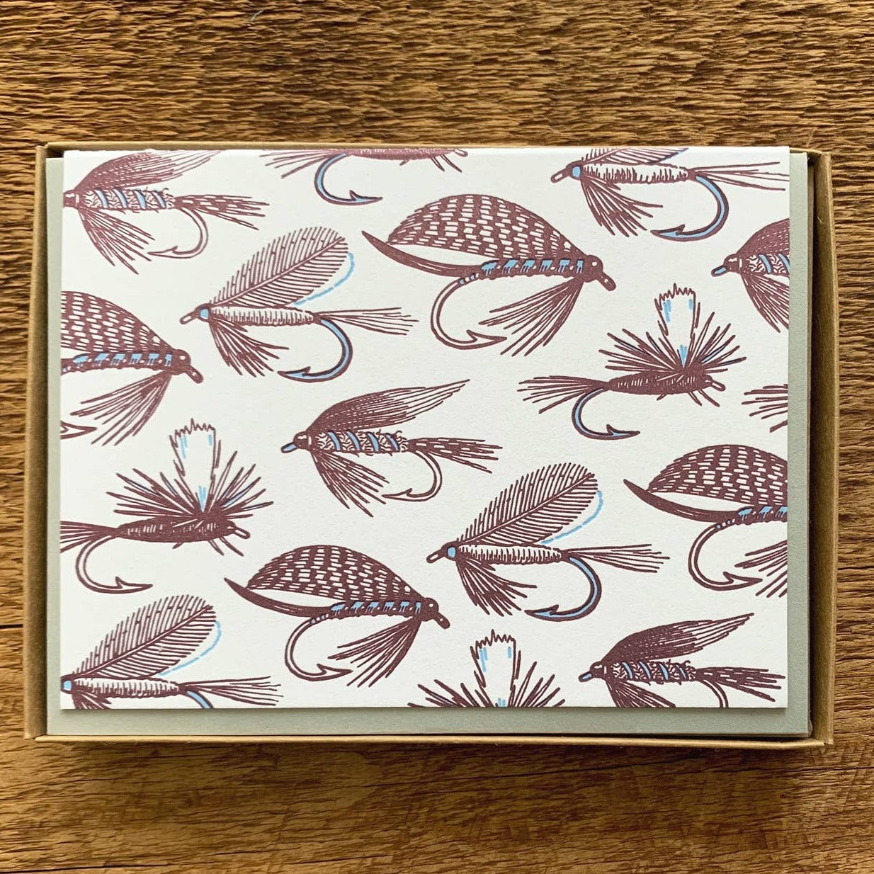 Fishing Flies Blank Card