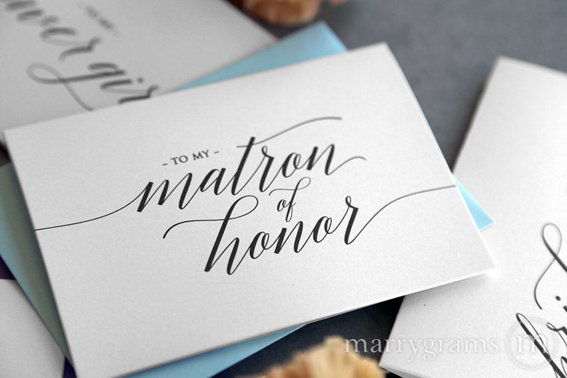 To My matron of honor wedding day thank you Card Delicate Style