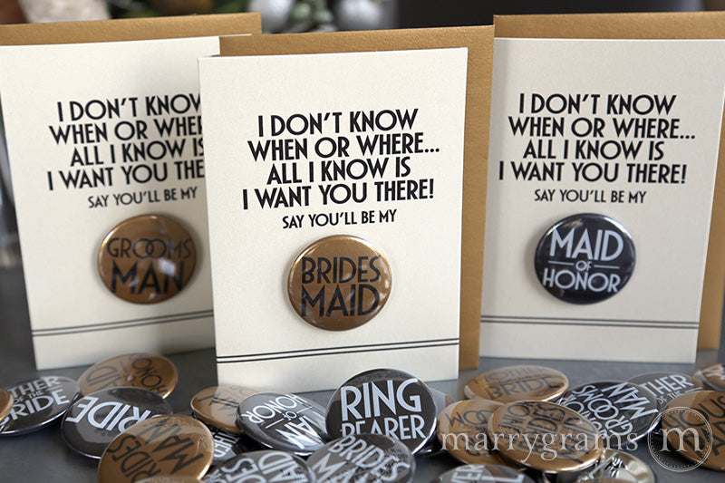 I Want You There! Deco Button Cards