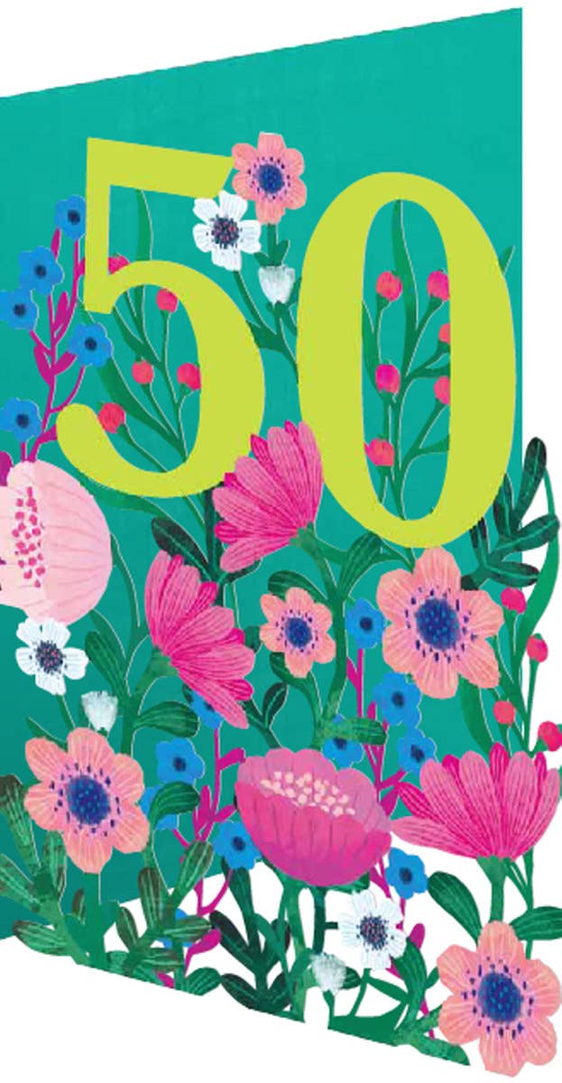 50 Summer Forest Lasercut Birthday Card