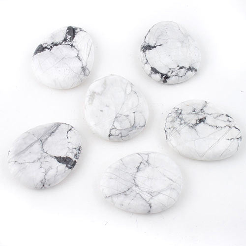White Howlite Worry Stone