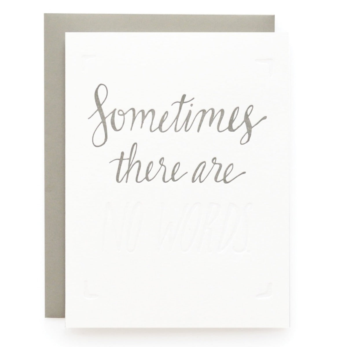 No Words Sympathy Card