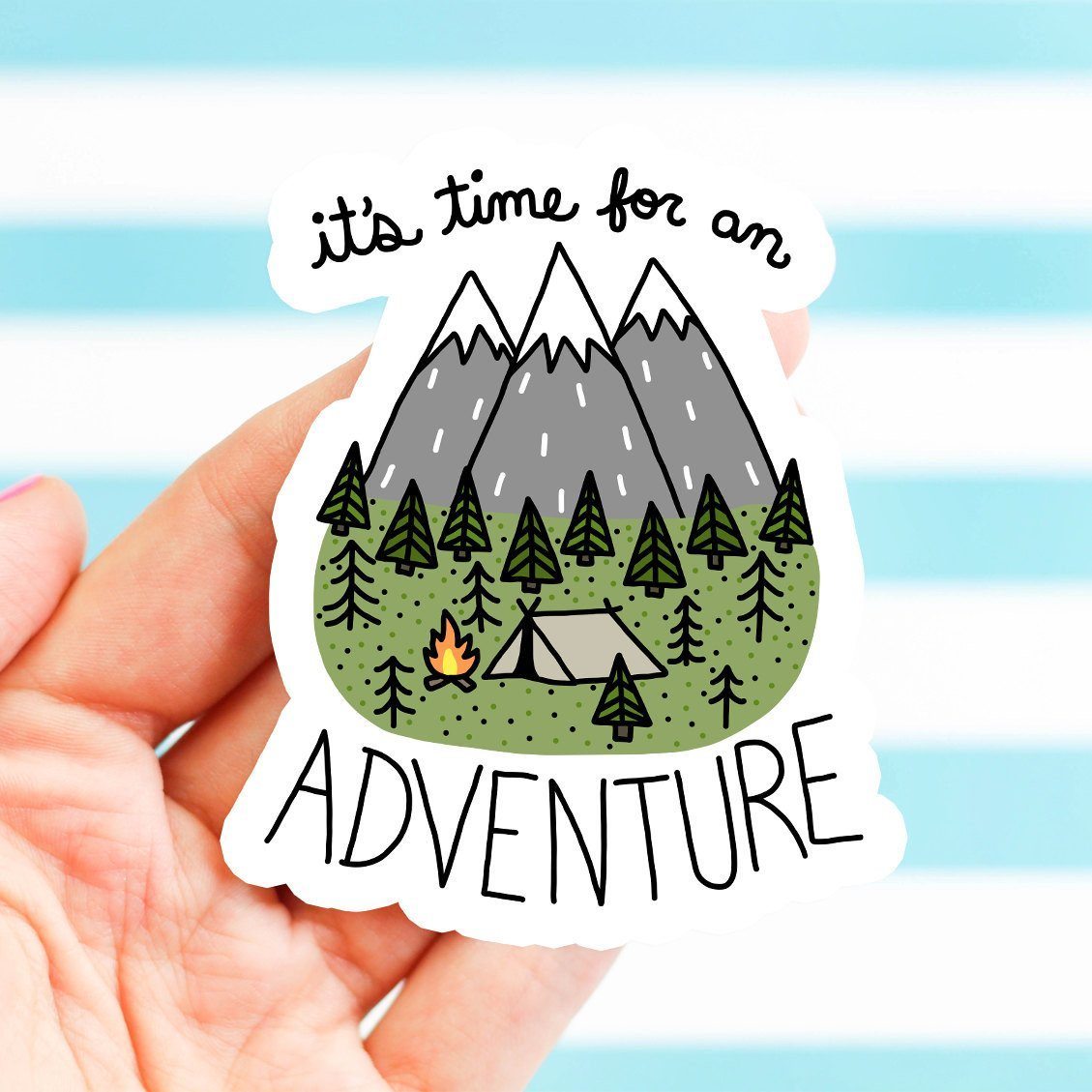 It's Time for an Adventure Vinyl Sticker