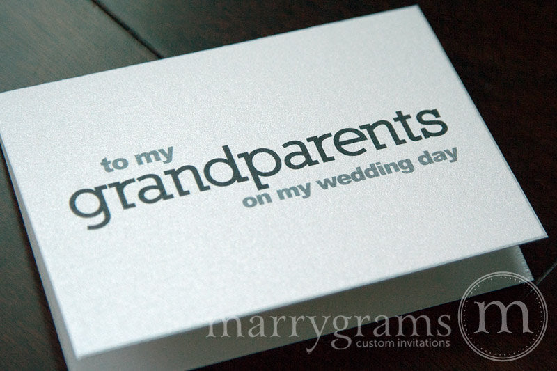 To My Family grandparents Wedding Day Card Block Style