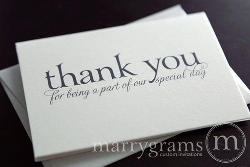 Our Special Day Vendor Thank You Card Serif Style