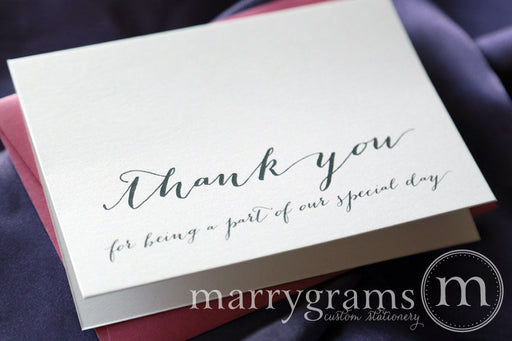 Our Special Day Vendor Thank You Card Handwritten Style