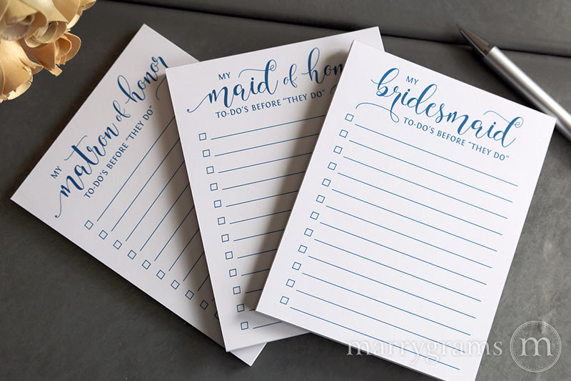 My Bridesmaid To-Do's Notepad