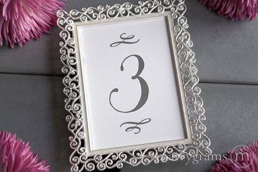 Numerical Wedding Table Number Signs Romantic Style