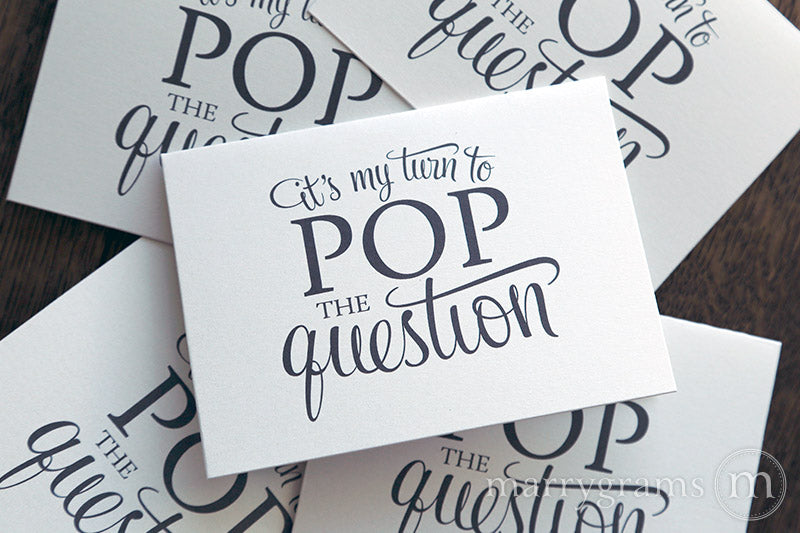 Pop the Question Be My Bridesmaid Card