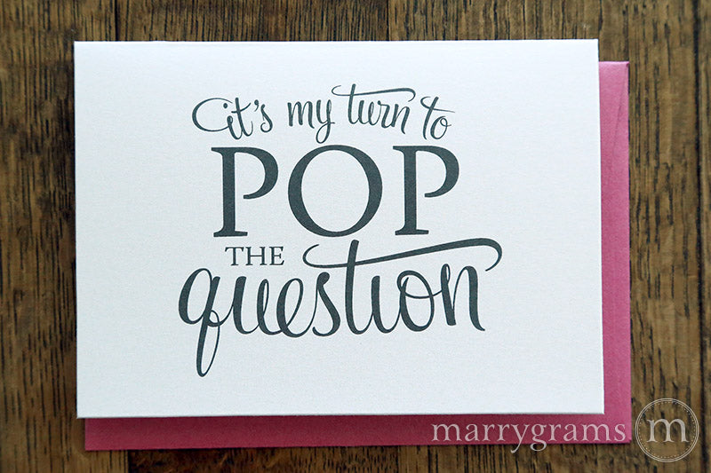 Pop the Question Be My Bridesmaid Card