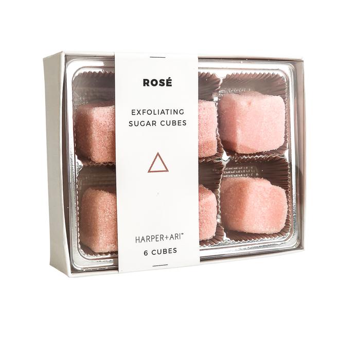 Exfoliating Sugar Cubes - Mini Box of 6 - Rose