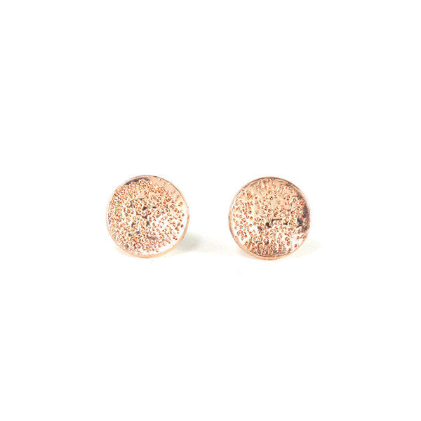 Diamond Dusted Medium Round Earrings rose gold