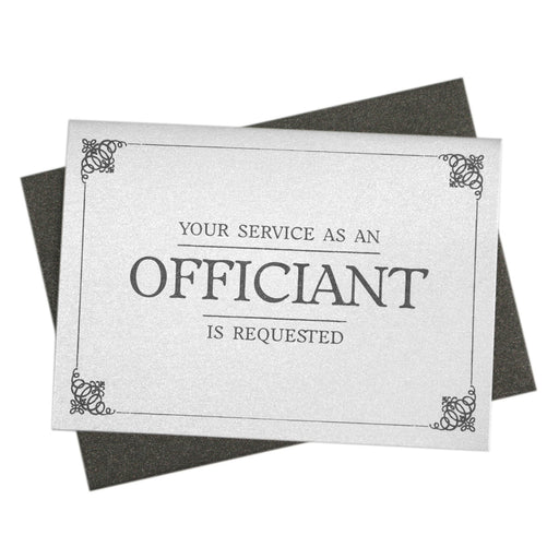 Your Service as an Officiant Is Requested Card