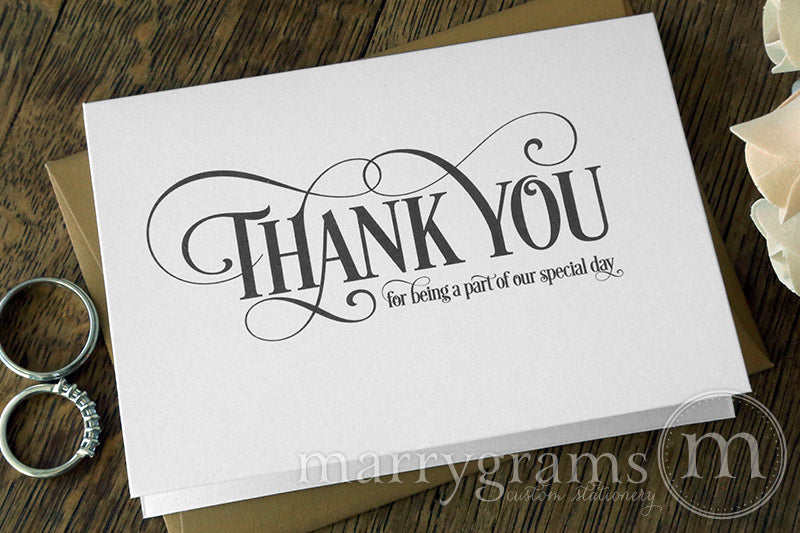 Our Special Day Vendor Thank You Card Enchanting Style