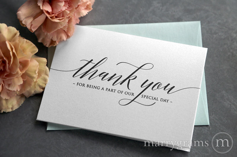 Our Special Day Vendor Thank You Card Delicate Style