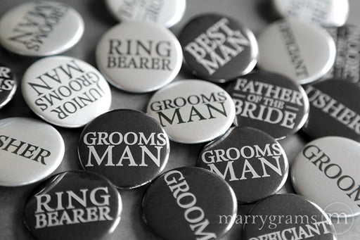 Guys Bridal Party Buttons