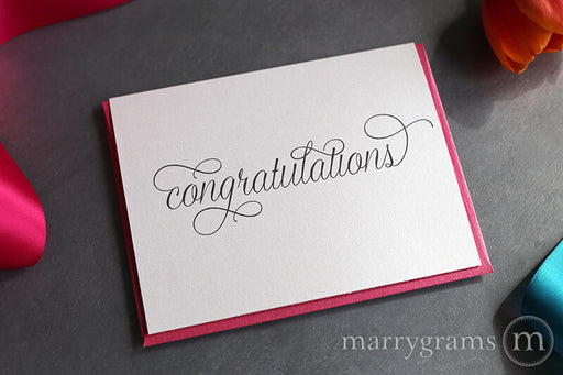 simple typography Congratulations Wedding & Engagement Card