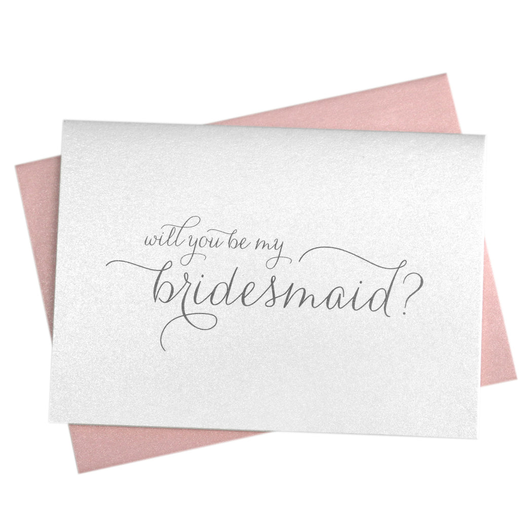 Will You Be My Bridesmaid Proposal Card Thin Style