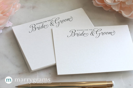 Wishes for the Bride & Groom advice Cards Script Style