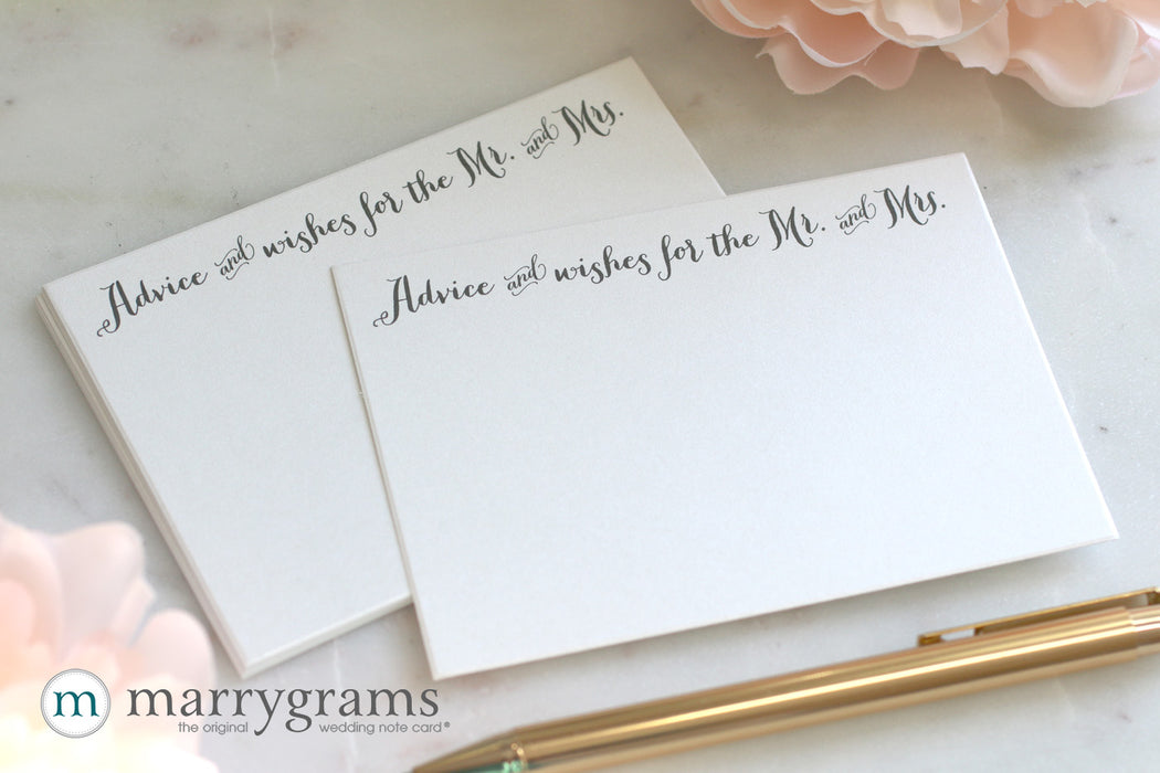 Advice & Wishes for the Mr. and Mrs. Cards Thick Style Rustic Wedding