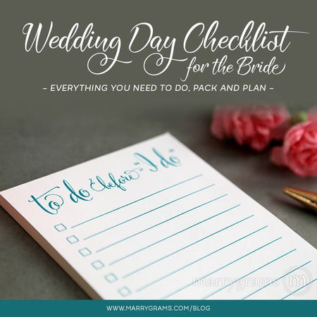 Wedding Day Checklist for the Bride