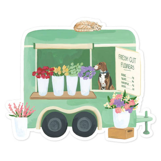 Flower Truck Sticker