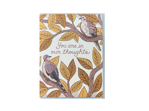 You Are in Our Thoughts Bird Leaf Card