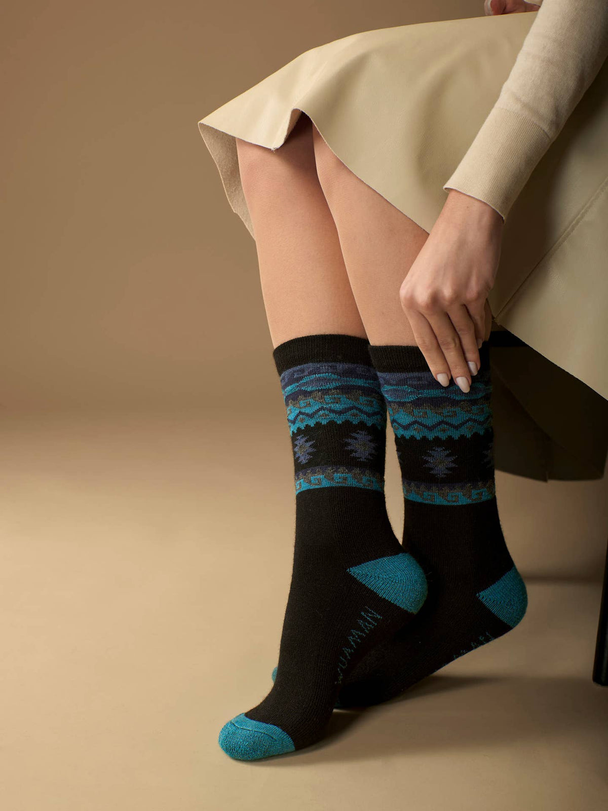 Southwest Alpaca Light Cushion Socks