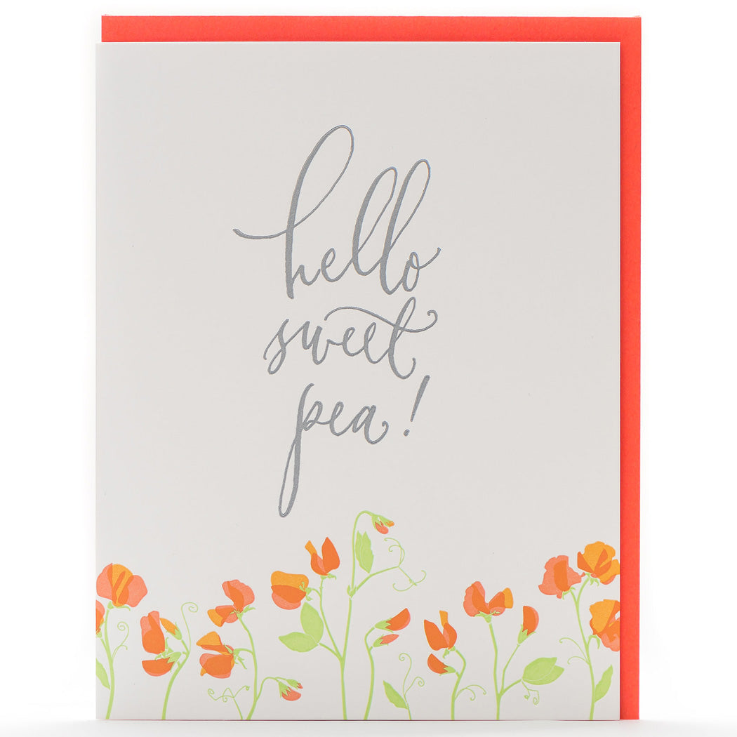 Hello Sweet Pea New Baby Card