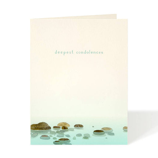 River Stones Deepest Condolences Card