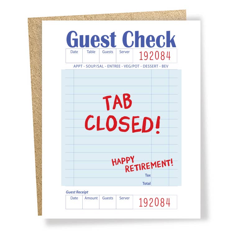SP #2003: Tab Closed Retirement Card