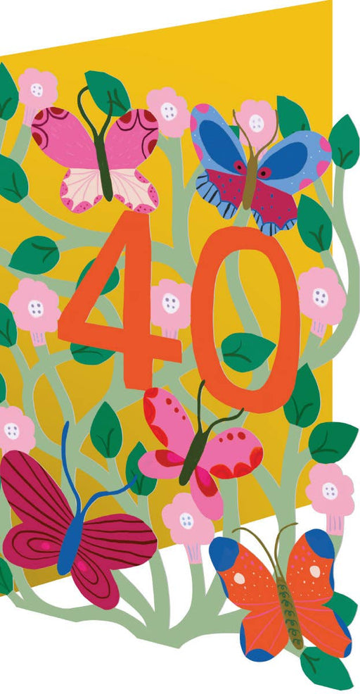 40 Starflower Birthday Lasercut Card
